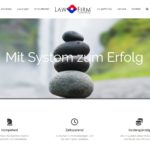 Startseite der neuen Webseite mit interessanten Informationen zur Premium Anwaltssoftware LawFirm.