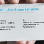 Einladung: 15. Meetup der Joomla User Group Karlsruhe am 04.12.2019 bei formativ.net