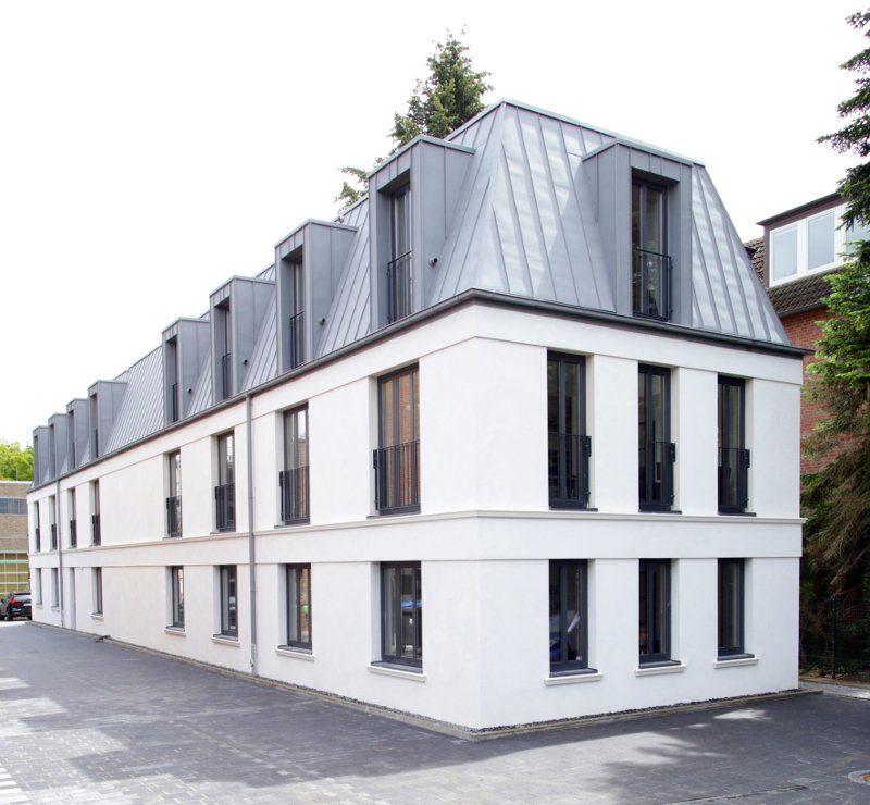 In Hamburg wurde getreu regionaler Verbundenheit zum Mauerwerk ein Bürogebäude aus Unipor-Ziegeln errichtet (Bild: Unipor).