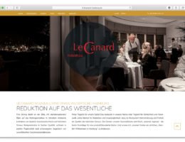 Relaunch www.lecanard-hamburg.de - Gourmetrestaurant Le Canard nouveau