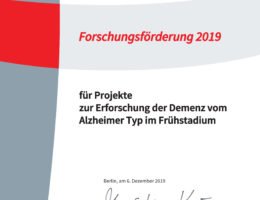 Forschung zum frühen Stadium der Alzheimer-Demenz: Deutsche Alzheimer Gesellschaft vergibt Forschungsförderung