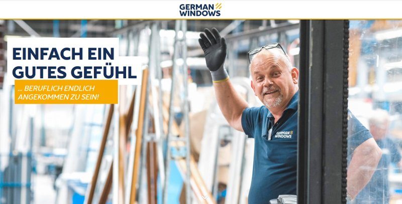 German Windows zeigt Gesicht - unter diesem Motto verstärkt das Familienunternehmen sein Employer Branding (Foto: German Windows).