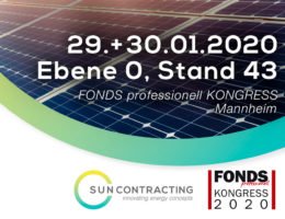 Sun Contracting AG: Zweite Teilnahme am FONDS professionell KONGRESS Mannheim