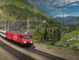 Das gesamte Filmmaterial wurde von der Gotthardbahnstrecke aus aufgenommen. (Bildquelle: Rivet Games)