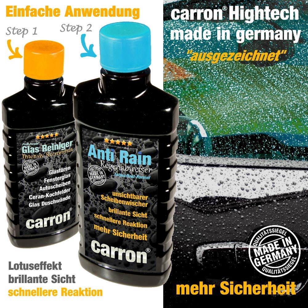 carron Anti-Rain Regenabweiser Scheibenpolitur erhöht mit abweisendem Lotuseffekt die Sicherheit