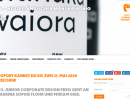 12. Junior Corporate Design Preis lobt 1.000 Euro in 2020 aus.