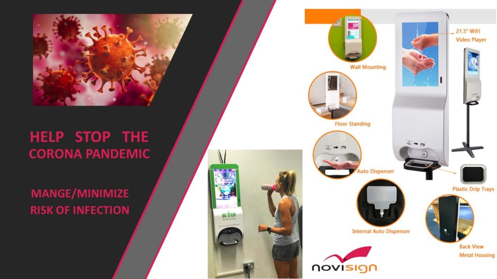 NoviSign stellt neues Digital Signage Hände-Desinfektionssystem vor