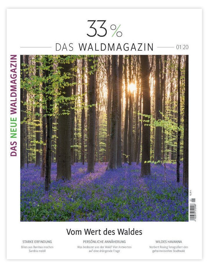 Das Cover der Ausgabe 01/2020 von 33% Das Waldmagazin