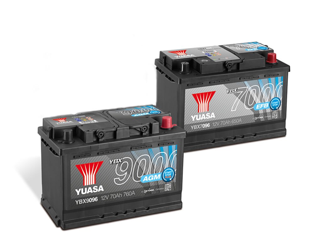 YBX9000 AGM und YBX7000 EFB Batterie von GS YUASA.