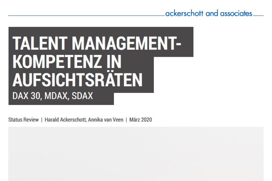 Titelblatt der Studie "Talent Management-Kompetenz in Aufsichtsräten"