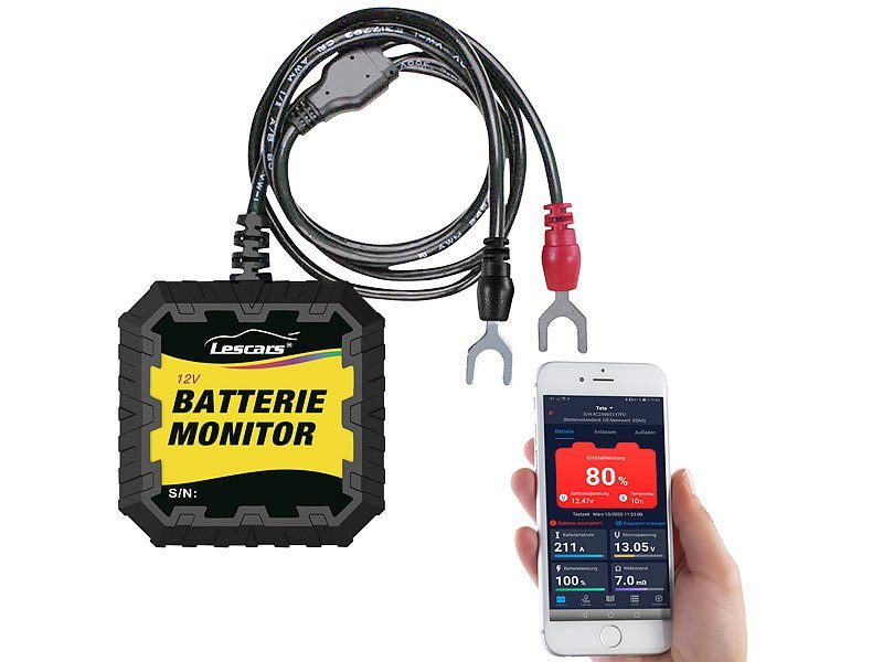 Lescars Kfz-Batterietester und -Wächter für 12 Volt