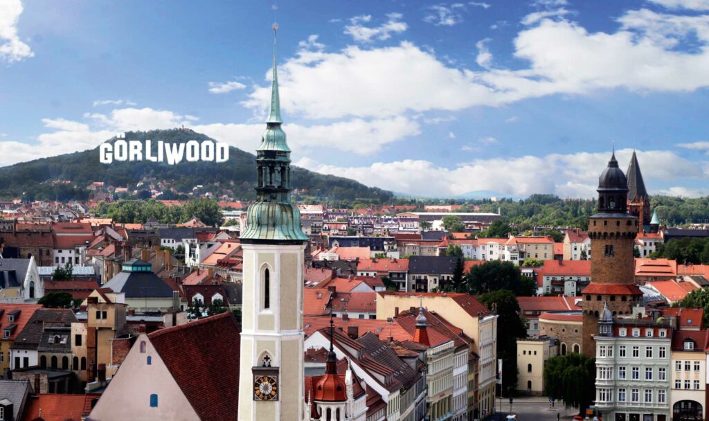 Görlitz-Panorama mit Görliwood-Schriftzug© Die Partner/EGZ