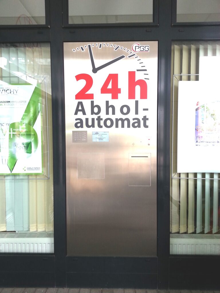24-h-Abholautomat der Pharma Systeme Service GmbH