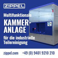 Zippel-Premium-Reinigungstechnik mit Hoch- oder Niederdruck.   Zippel KLT/ Multifunktionale Kammeranlage zur Reinigung von Kleinladungsträgern.