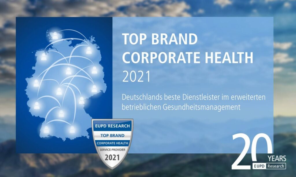 Das Nachschlagewerk für Arbeitgeber und deren BGM: Das "Top Brand Corporate Health Exposé 2021" (©EUPD Research)