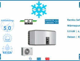 Remko Set Wärmepumpe WKF 70 -  6,0 | 5,0 kW Heizen | Kühlen | WKF 70