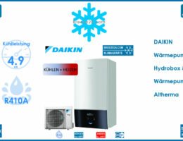 Daikin Altherma Wärmepumpe 4,3 kW Heizen Hydrobox+Außengerät EHBH04D6V + ERGA04DV