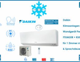 Daikin Klimaanlagen Set Wandgerät Perfera - FTXM35R + RXM35R für 1 Zimmer mit 35 – 40 m²