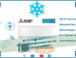 Mitsubishi Electric Klimaanlage mit Wandgerät Premium MSZ-EF35VGKW + MUZ-EF35VG Set für 1 Zimmer mit 35 - 40 m²
