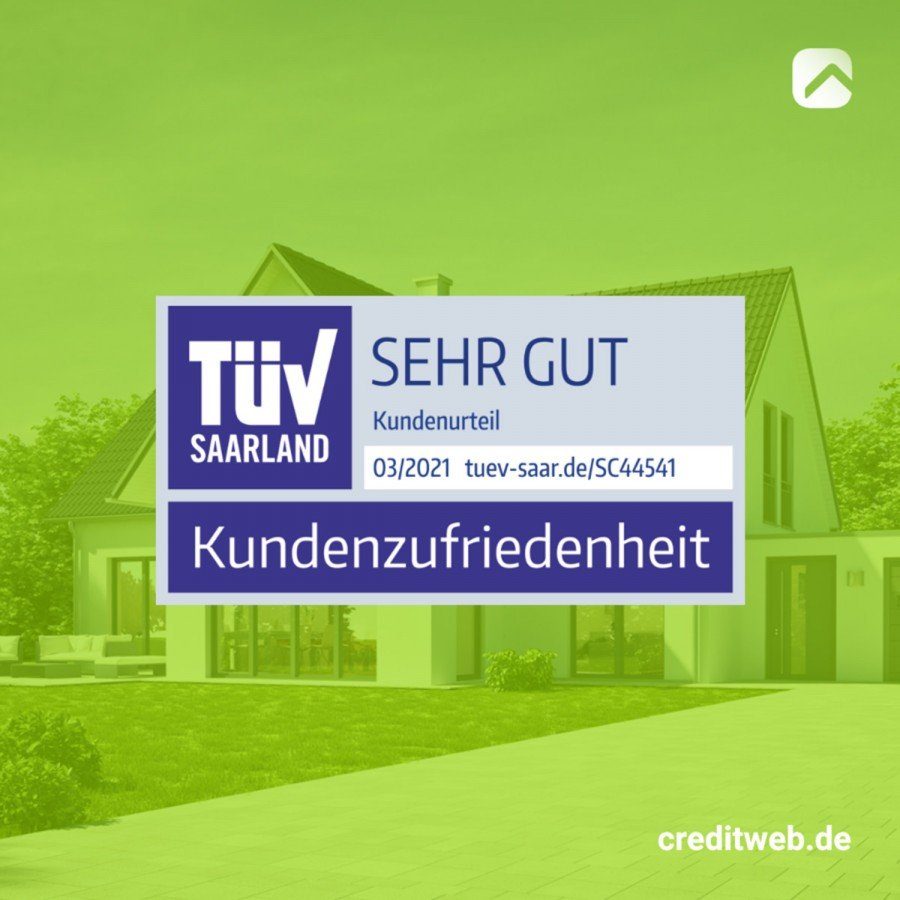 TÜV-geprüfte Baufinanzierung:  creditweb erhält erneut die TÜV-Auszeichnung "SEHR GUT" (© )