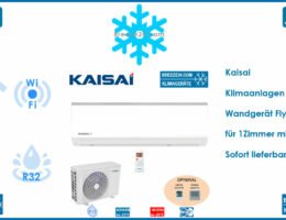 Kaisai Klimaanlage Wandgerät Fly KWX-12HRBI-W + KWX-12HRBO R32 für 1 Zimmer mit 35 - 40 m²