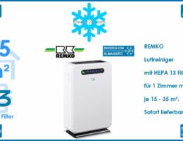 Remko LRM 350 Luftreiniger mit HEPA 13 Filter für 1 Zimmer mit 15 - 35 m²