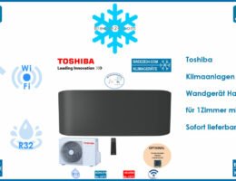 Toshiba Klimaanlage Wandgerät Haori RAS-B10N4KVRG-E + RAS-10J2AVSG-E1 R32 für 1 Zimmer mit 25 - 30 m²