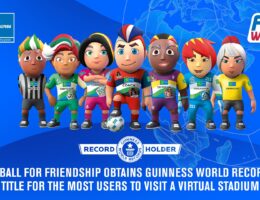 Football for Friendship stellt neuen GUINNESS WORLD RECORDS™ für die meisten Nutzer eines virtuellen Stadions auf. Foto: F4F
