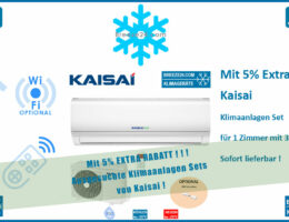 Kaisai Klimaanlage Wandgerät Eco KEX-12KTBI + KEX-12KTBO R32 für 1 Zimmer mit 35 - 40 m²