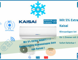 Kaisai Klimaanlage Wandgerät Eco KEX-09KTBI + KEX-09KTBO R32 für 1 Zimmer mit 28 - 33 m²