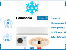 Panasonic Klimaanlage Wandgerät PACi Elite - S-6010PK3E + U-71PZH3E5 R32 für 1 Zimmer mit 80 - 85 m²