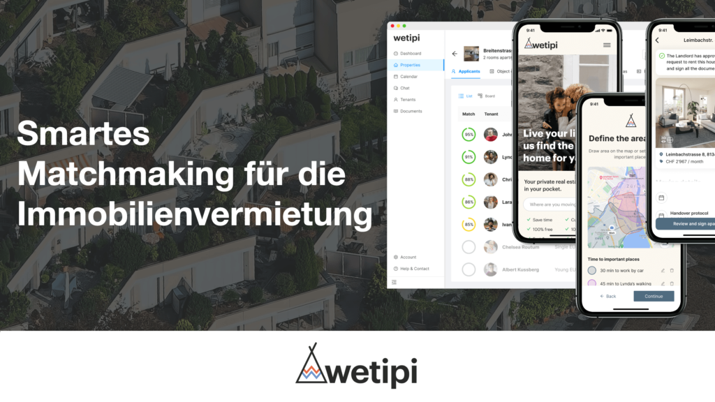 Wetipi macht die Immobilienvermietung einfach, transparent und digital