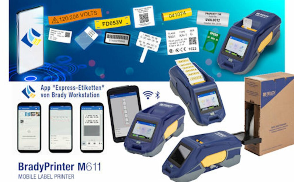 Mobiler Handy-Etikettendrucker M611 für vielseitige Kennzeichnungen