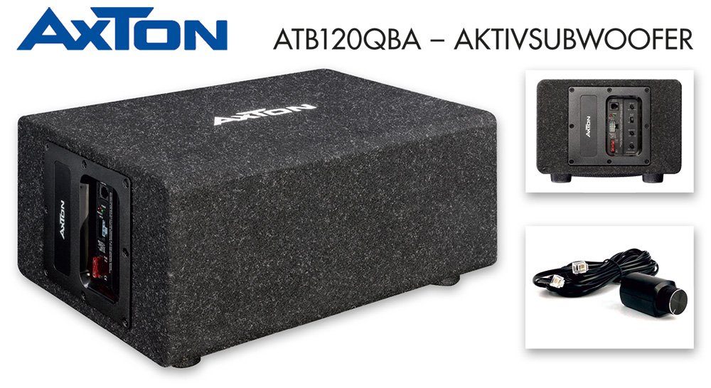 AXTON ATB120QBA: Kompakte Bassbox für Autos und Reisemobile