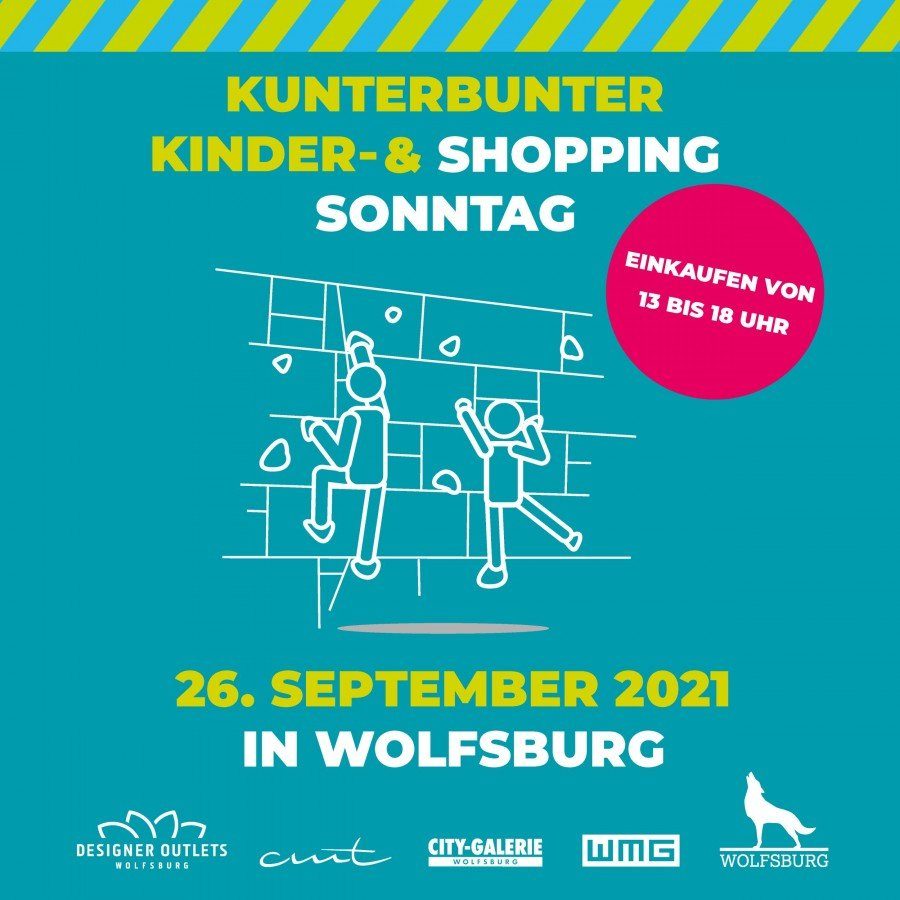 Plakatmotiv Kinder- und Shoppingsonntag (© WMG Wolfsburg)