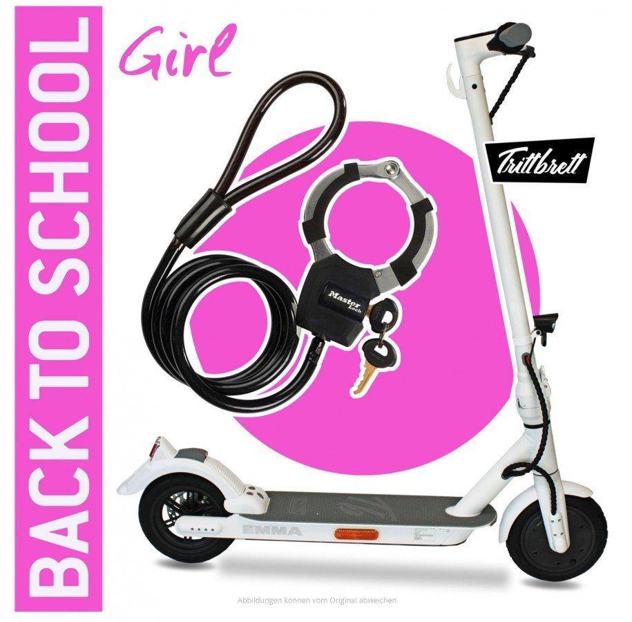das attraktive E-Scooter "BACK TO SCHOOL" Bundle TRITTBRETT EMMA City (© SIP Scootershop)