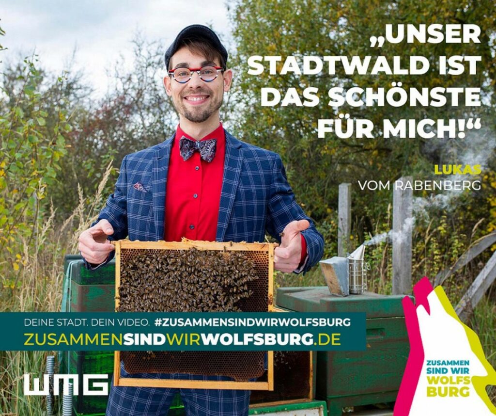 Motiv der Kampagne "Zusammen sind wir Wolfsburg" (© WMG Wolfsburg)