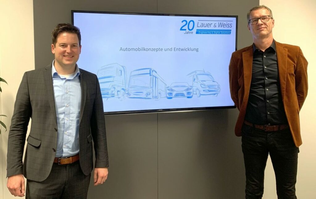 Lauer & Weiss Geschäftsführer Dipl.-Ing. Jochen Lauer (r.) und Proton Motor Sales Manager Matteo Schmid (© Proton Motor)