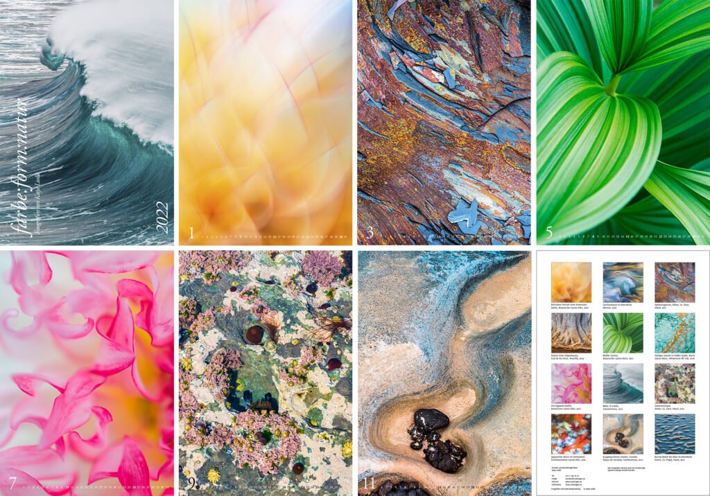 Preisgekrönter DIN A2 Fotokalender farbe:form:natur mit sinnlichen Makrofotografien von soulimages Fotografie