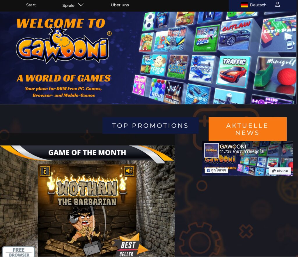 Gawooni - die Spieleplattform für mobile Games