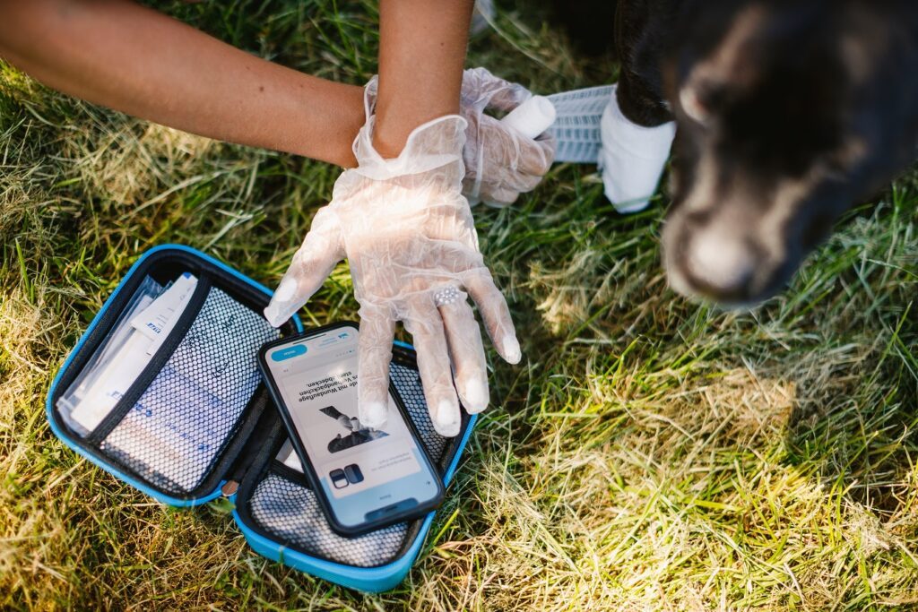 Die PocDoc PET CONNECT App leitet über einfache Fragen schnell zur richtigen Behandlung und sogar zum Tier-Notruf.
