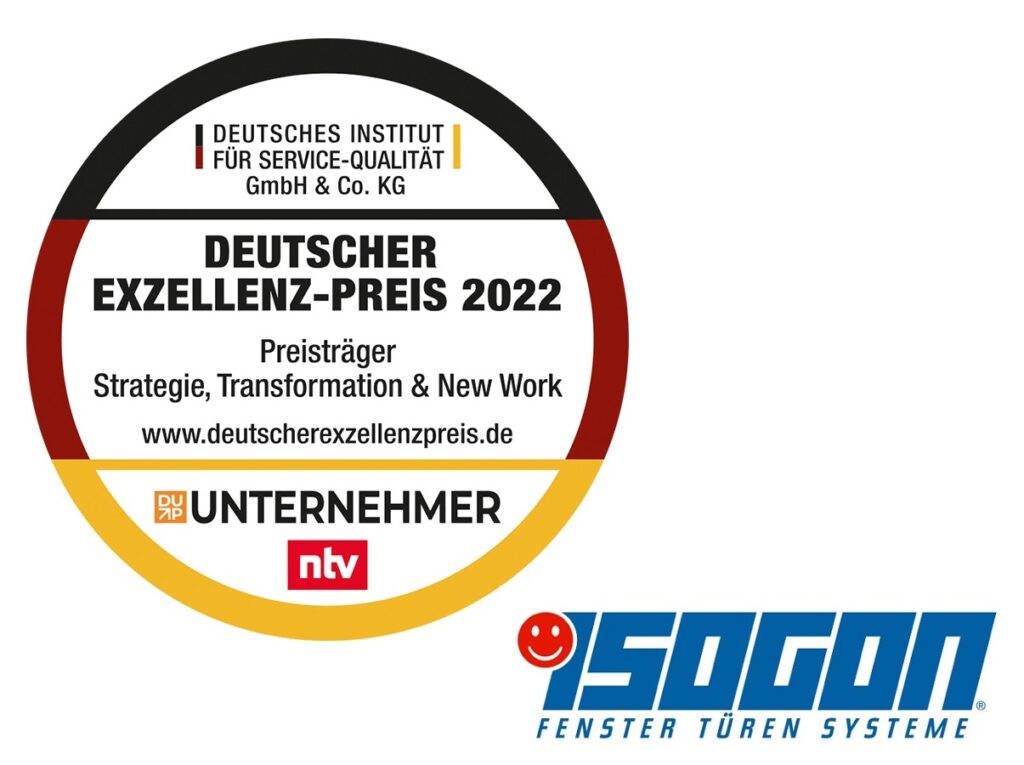 ISOGON Fenstersysteme GmbH beim Deutschen Exzellenz-Preis 2022 ausgezeichnet