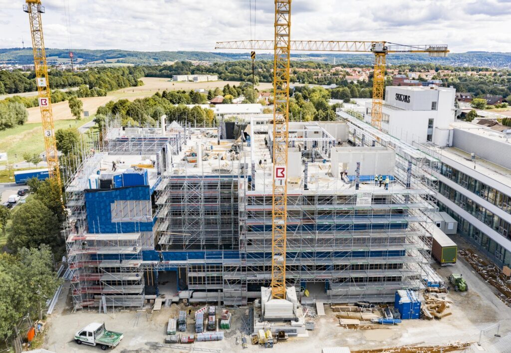 Auf dem Sartorius Campus in Göttingen entsteht ein neues Forschungs- und Entwicklungsgebäude.  Foto: Brüninghoff