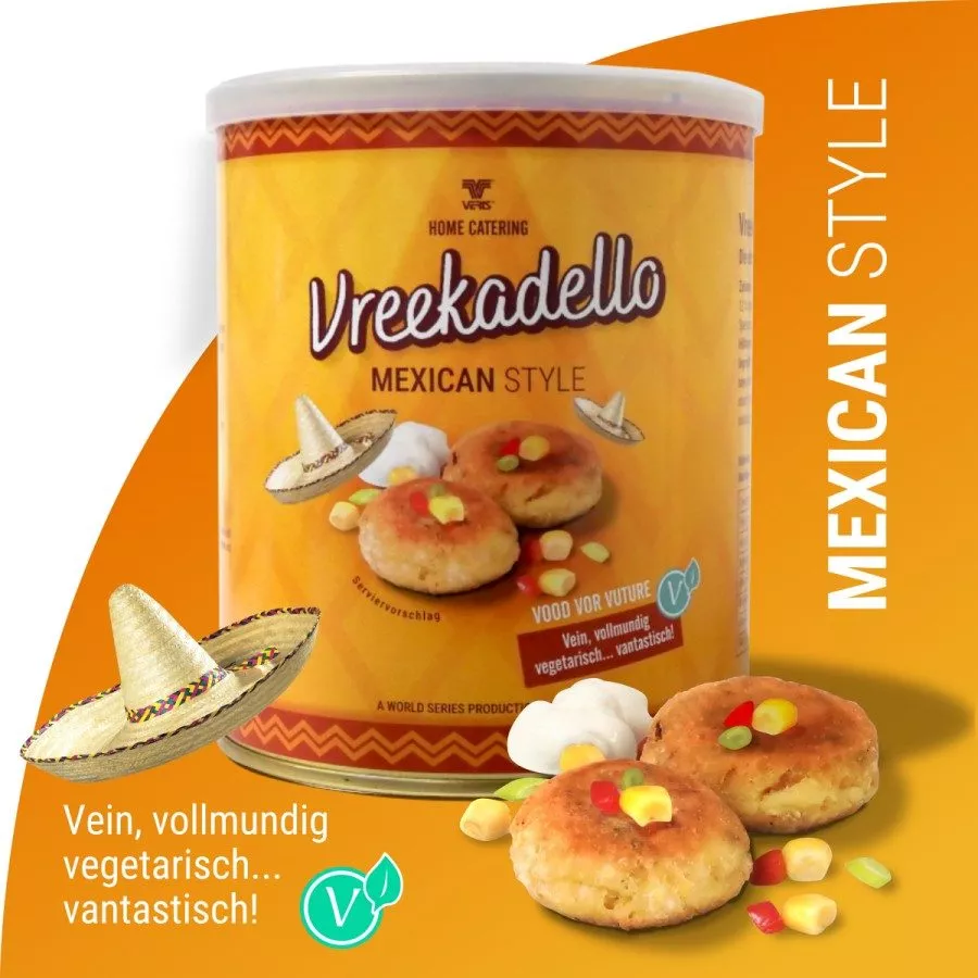 Neue Produktlinie Vreekadello in vier Geschmacksrichtungen / Abbildung: Mexican-Style (© CONVAR FOODS)