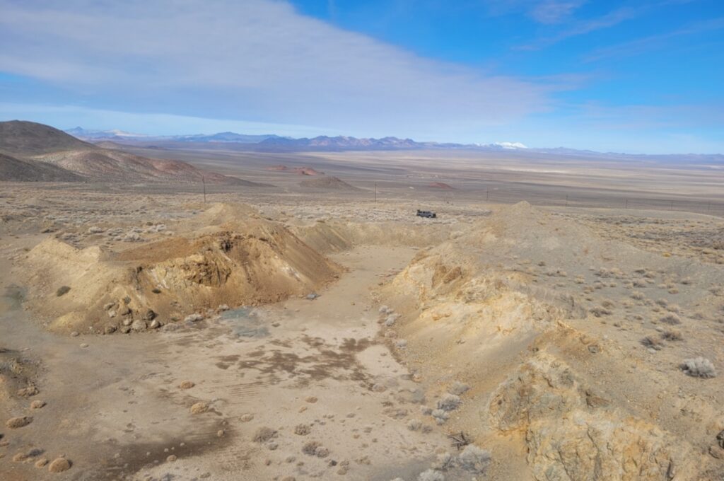Auf dem Gabbs-Projekt in Nevada; Quelle: P2 Gold