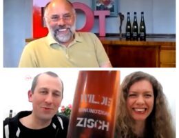 WEiNDOTCOM und Winzer Arno Schembs während der online Weinprobe