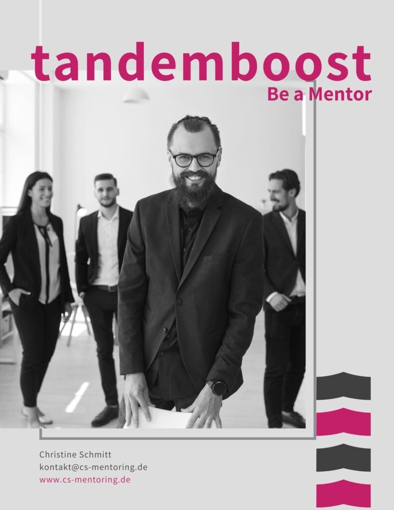Cover des Mentoring-Leitfadens tandemboost (Die Bildrechte liegen bei dem Verfasser der Mitteilung.)
