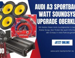 Audi A3 Sportback 600 Watt Soundsystem Upgrade Oberklasse (Die Bildrechte liegen bei dem Verfasser der Mitteilung.)