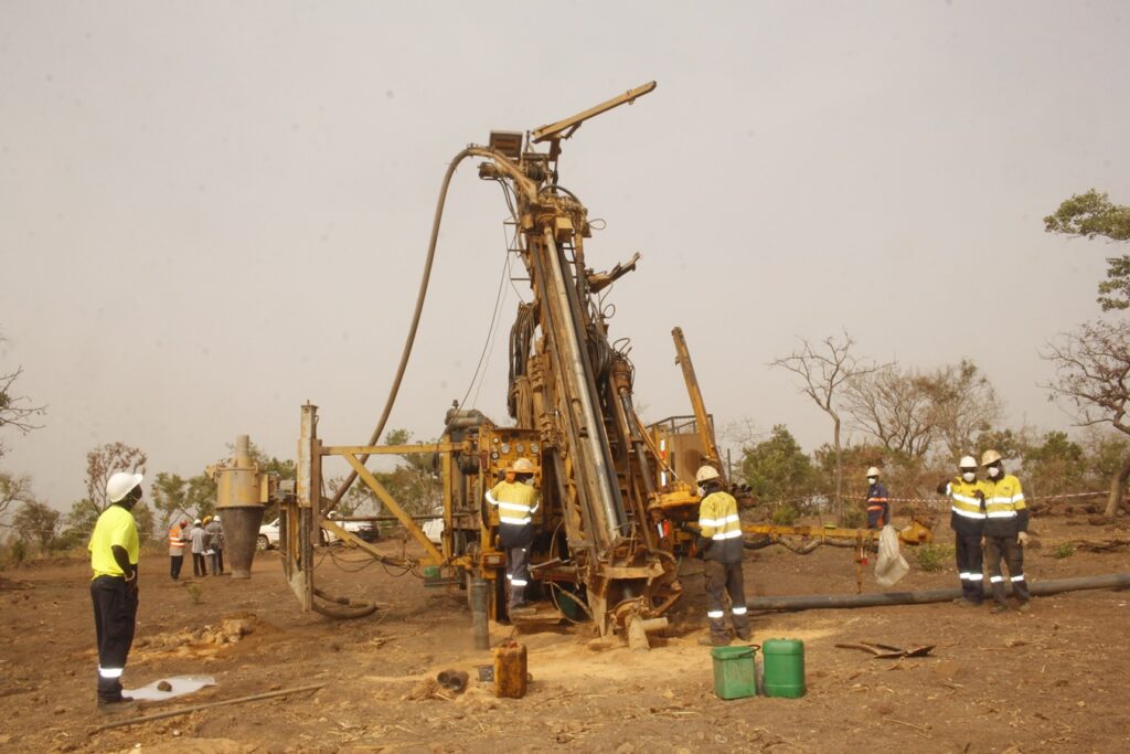 Bohrung von Desert Gold in Mali; Quelle: Desert Gold Ventures