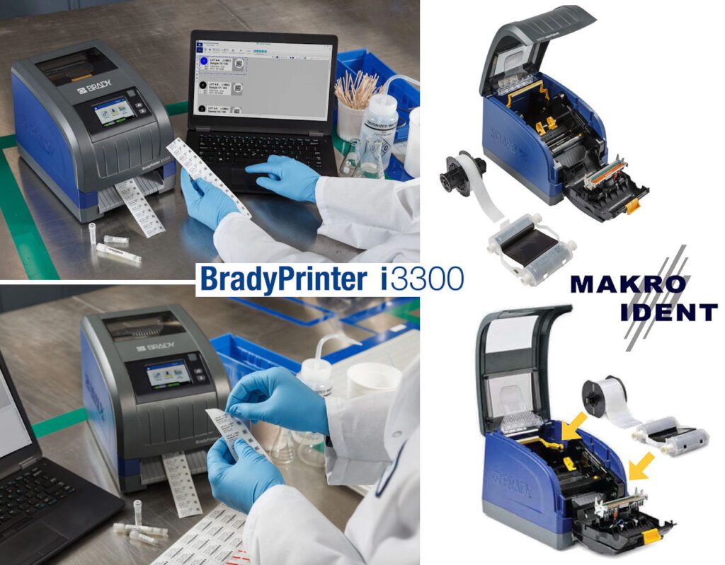 Sich selbsteinstellender Labor-Etikettendrucker Brady i3300